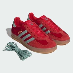 Adidas Gazelle Red and mint women’s sneakers